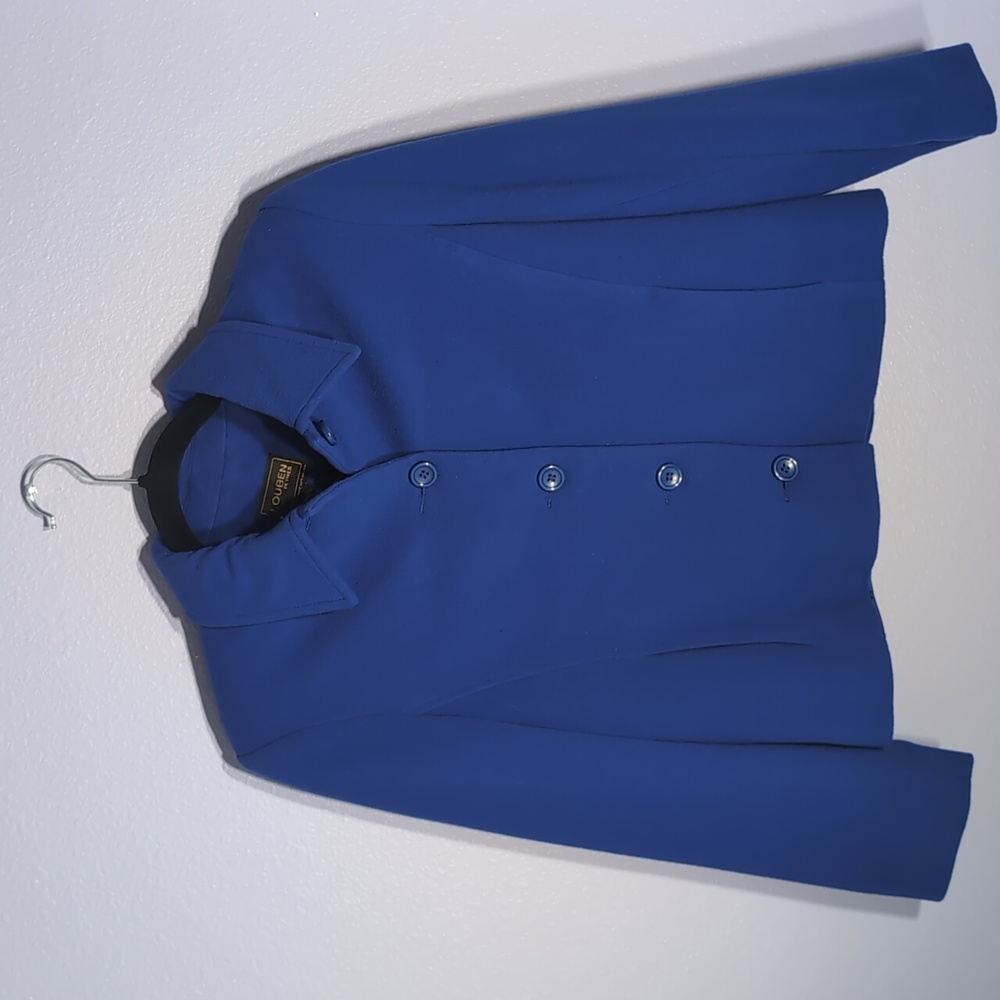Louben Wool Cashmere Royal Blue Blazer 8P